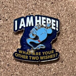 I Am Here Blue Genie Enamel Pin - Novelty Women Accessories